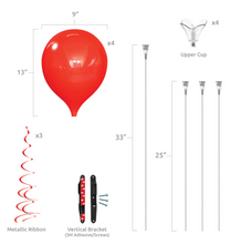 Load image into Gallery viewer, PermaShine® 4-Balloon Bouquet Vertical Bracket Kit