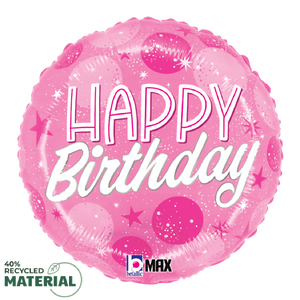 26457 Birthday Pink Sparkle Dots