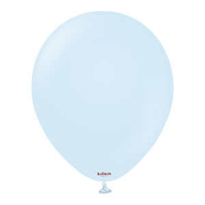K68027 Kalisan Pastel Matte Macaron Baby Blue 12" Round (50ct)