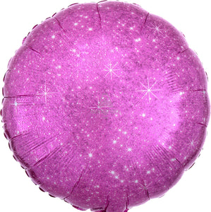 32330 Faux Sparkle Hot Pink Round