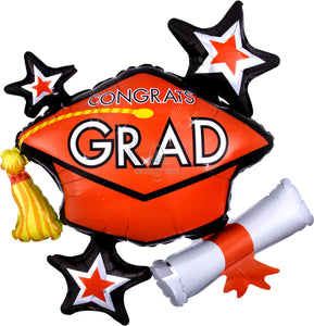 32829 Congrats Grad Orange Cluster