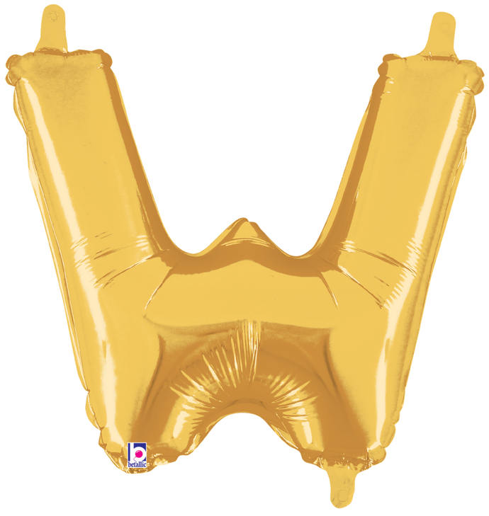 34924GP Letter W Gold 14in
