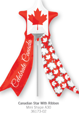 36173 Canada Flag Star with Ribbon