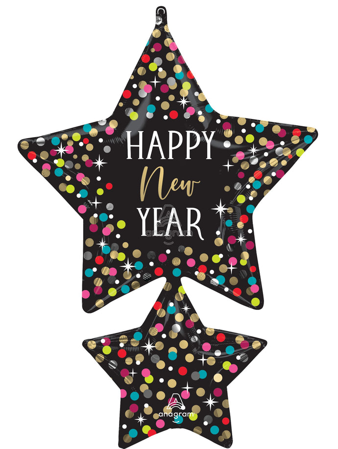 45187 HNY Colorful Confetti Stars