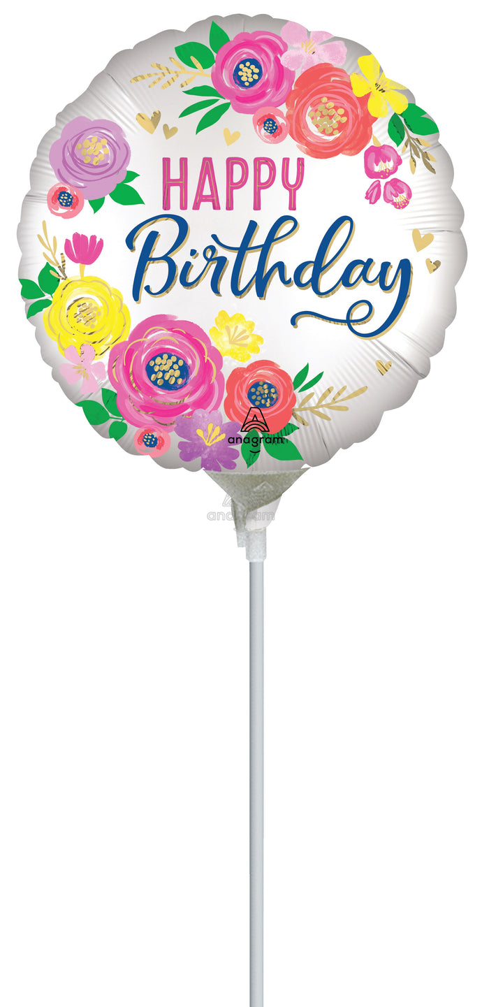 46206 Satin Artful Floral Birthday