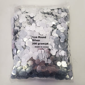 2.3cm Metallic Confetti - Silver