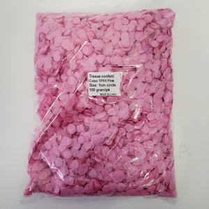 Round Tissue Paper Confetti - Pink