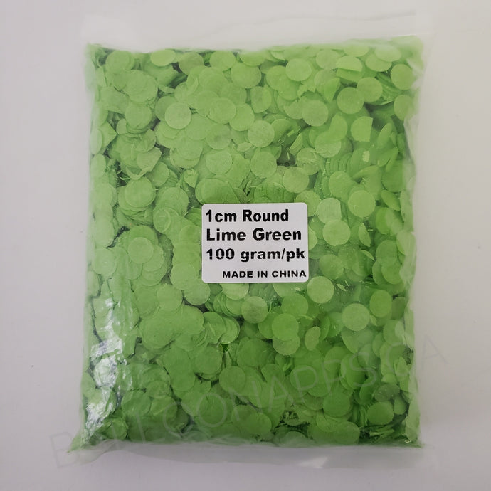 Round Tissue Paper Confetti - Lime Green