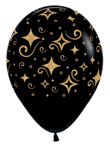 53353 Golden Diamonds Deluxe Black 11" Round