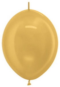 54082 Metallic Gold 12" Link-O-Loon Balloons