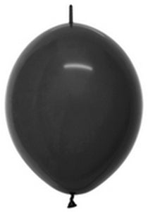 54614 Deluxe Black 6" Link-O-Loon Balloons