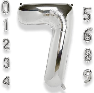 40" Lucky Foil Number "7" Silver