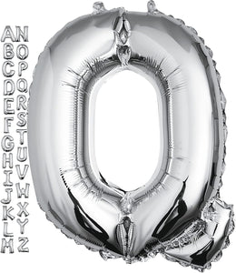 40" Lucky Foil Letter Q Silver