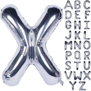 40" Lucky Foil Letter X Silver