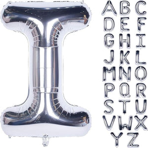40" Lucky Foil Letter I Silver
