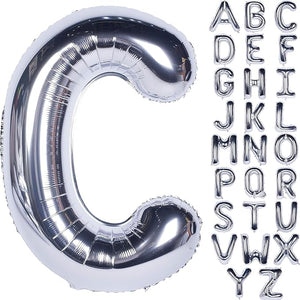 40" Lucky Foil Letter C Silver