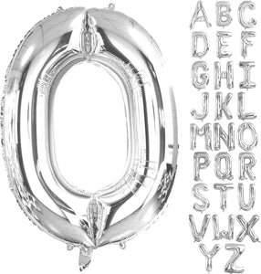 40" Lucky Foil Letter O Silver