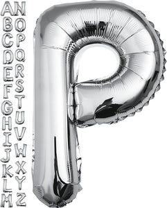 40" Lucky Foil Letter P Silver