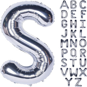 40" Lucky Foil Letter S Silver