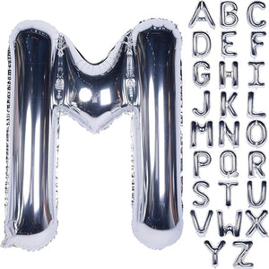 40" Lucky Foil Letter M Silver