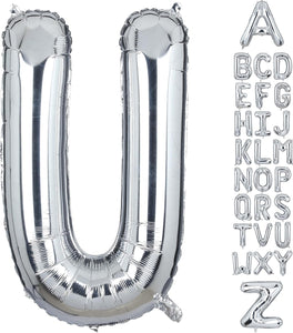 40" Lucky Foil Letter U Silver