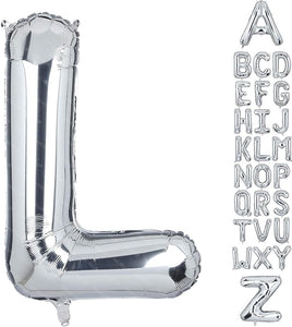 40" Lucky Foil Letter L Silver
