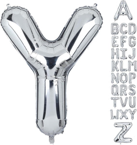 40" Lucky Foil Letter Y Silver