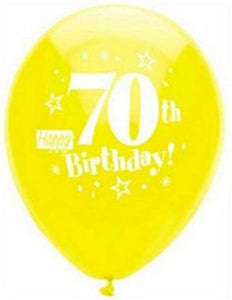 17988 Happy Birthday 70th 11-12" Round
