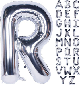 40" Lucky Foil Letter R Silver
