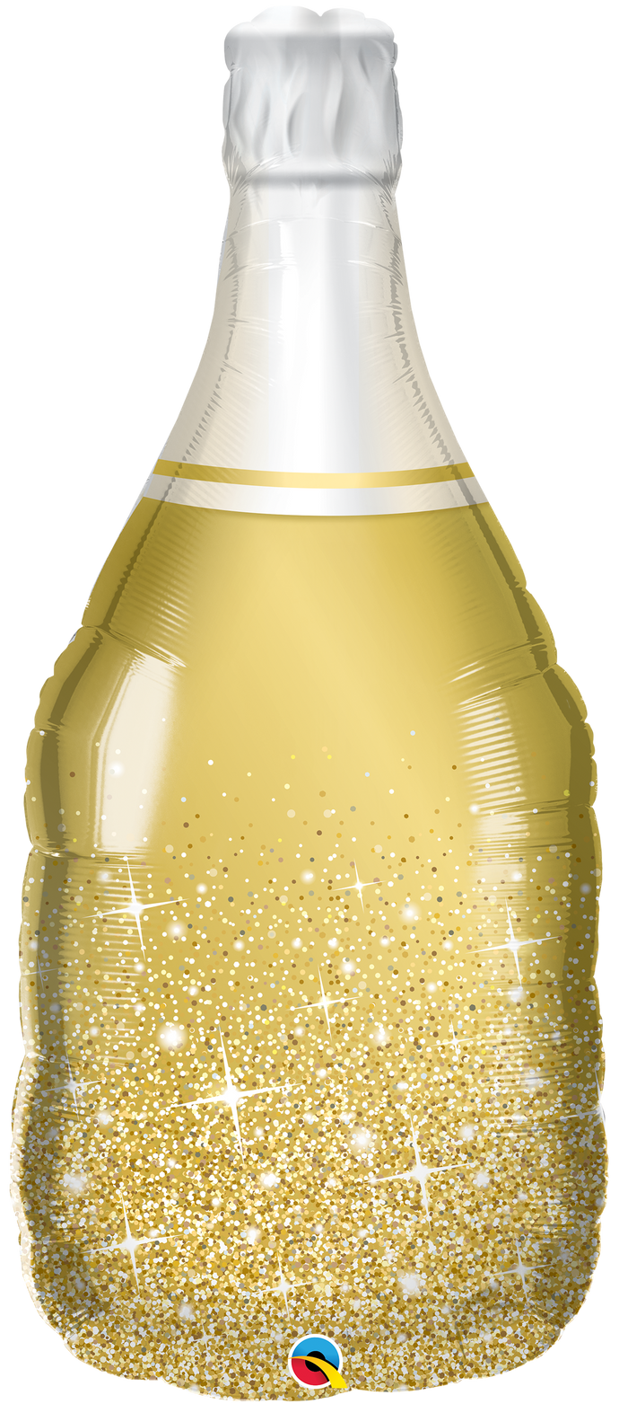 98219 Golden Bubbly Wine Bottle