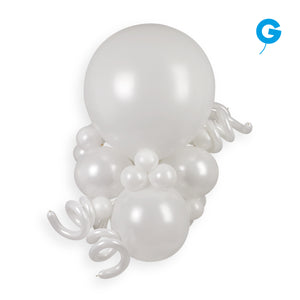 152951 Gemar Metallic White 19" Round (25ct)