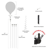 Load image into Gallery viewer, PermaShine® 4-Balloon Bouquet Adjustable Car Window Kit
