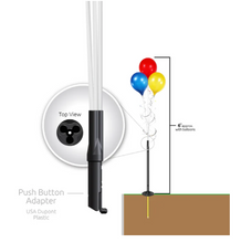 Load image into Gallery viewer, PermaShine® 3-Balloon Bouquet Short Pole Kit
