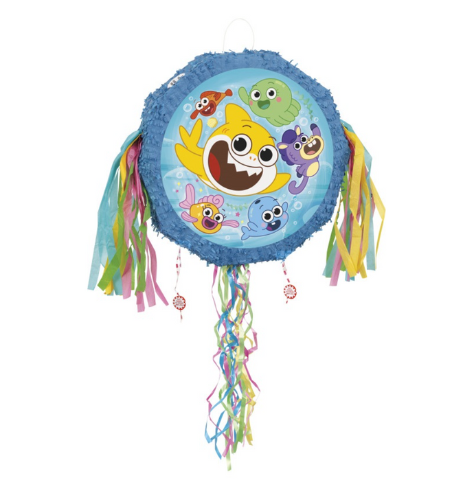 60175 Baby Shark Drum Pull Pop-Out Pinata