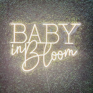 Baby in Bloom Neon Sign Rental