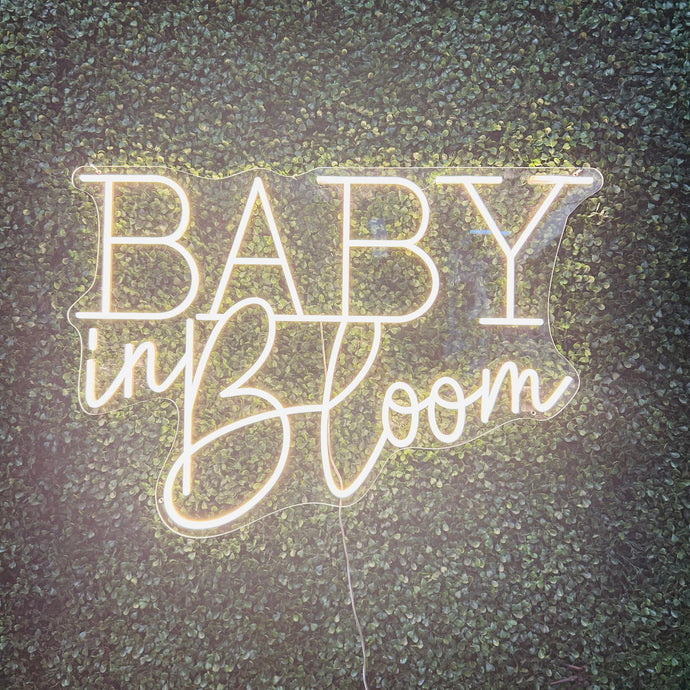Baby in Bloom Neon Sign Rental