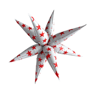 00008 Red Sparkle Starburst