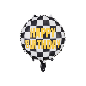 FB220 Checkered Flag Happy Birthday