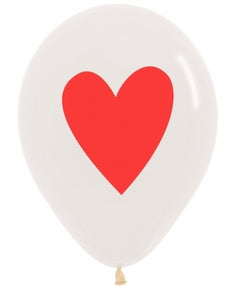 50030 Heart of Red Crystal Clear 11" Round