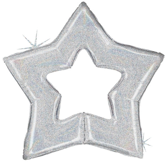 35987 Linking Star Glitter Silver