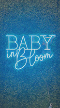 Load and play video in Gallery viewer, Baby in Bloom Blue Neon Sign Rental
