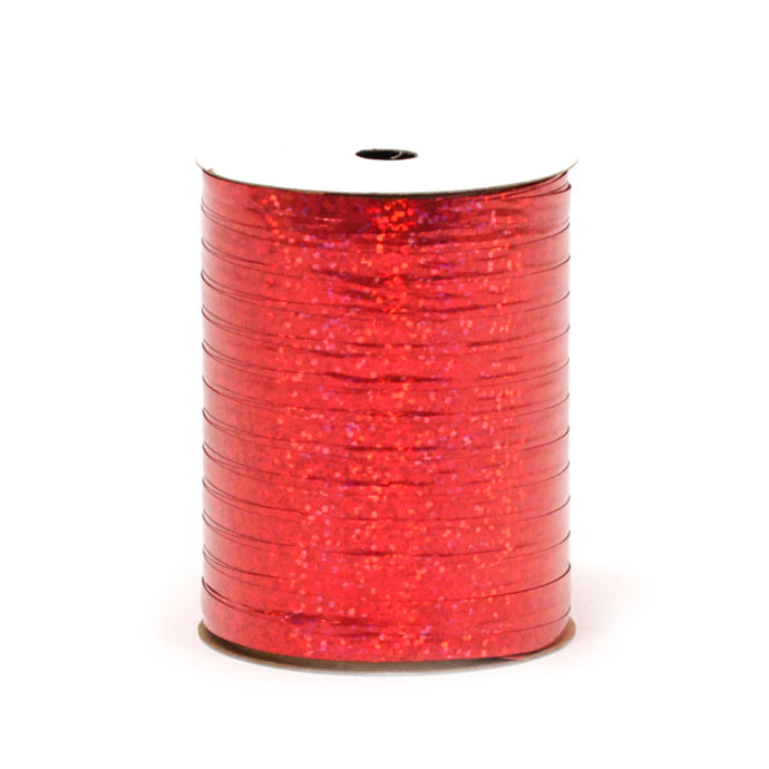 Holographic Curling Ribbon - Red