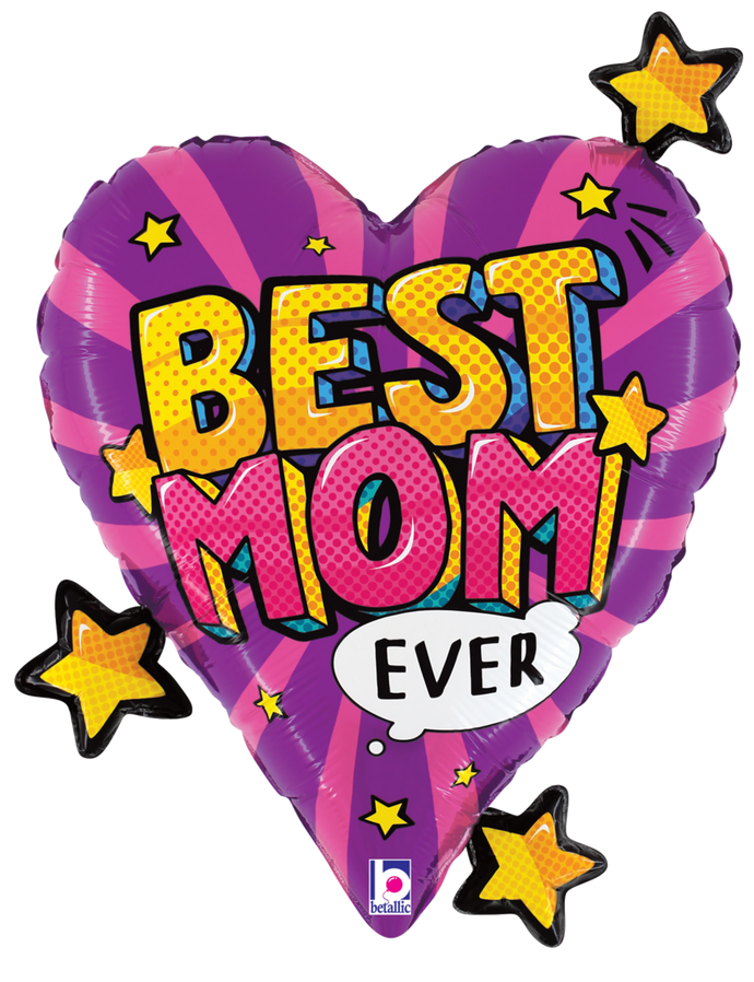 25256 Best Mom Comic Heart