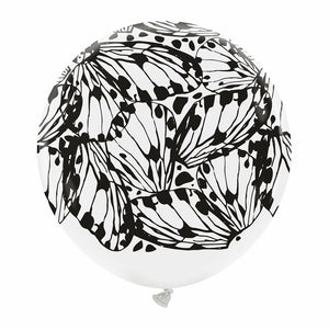 74911 BCT Black & White Butterfly 24" Round