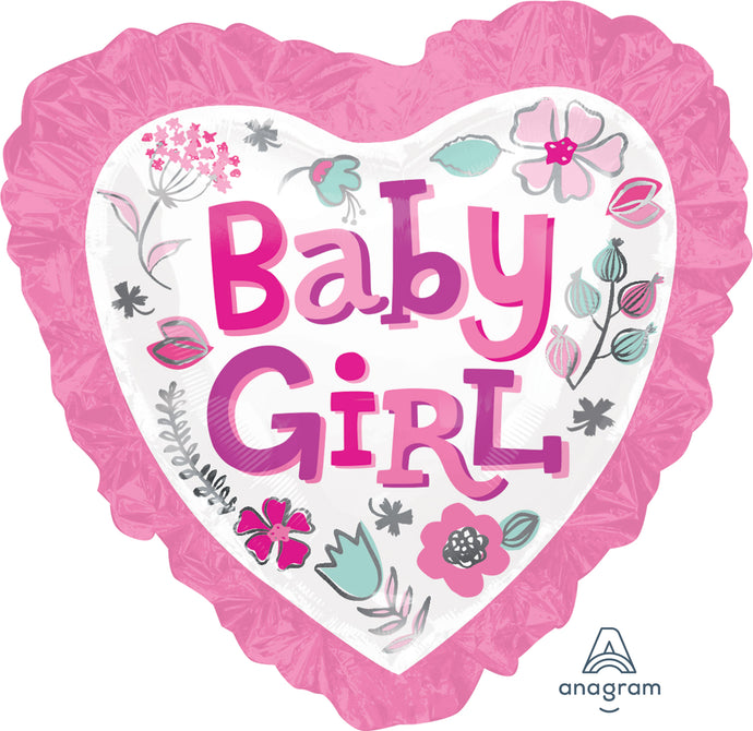 33664 Baby Girl Heart Floral with Ruffle