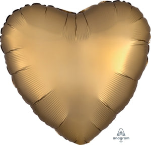 36803 Satin Luxe Gold Sateen Heart