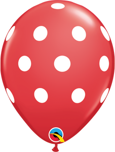 37208 Red Big Polka Dots 11" Round