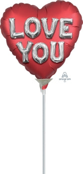 38810 Satin I Love You Balloon Letters