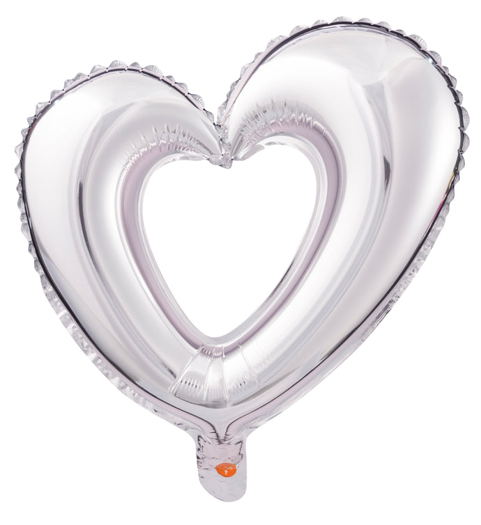 40in Interlocking Silver Heart