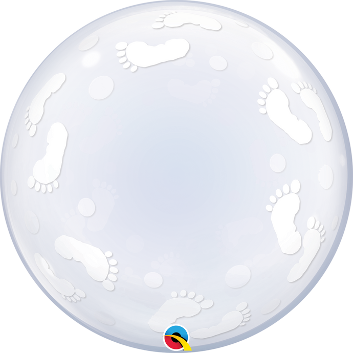 49459 Baby Footprints Bubble Balloon